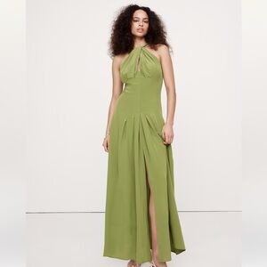 NEW Banana Republic MATTE SILK HALTER MAXI DRESS- Size 8